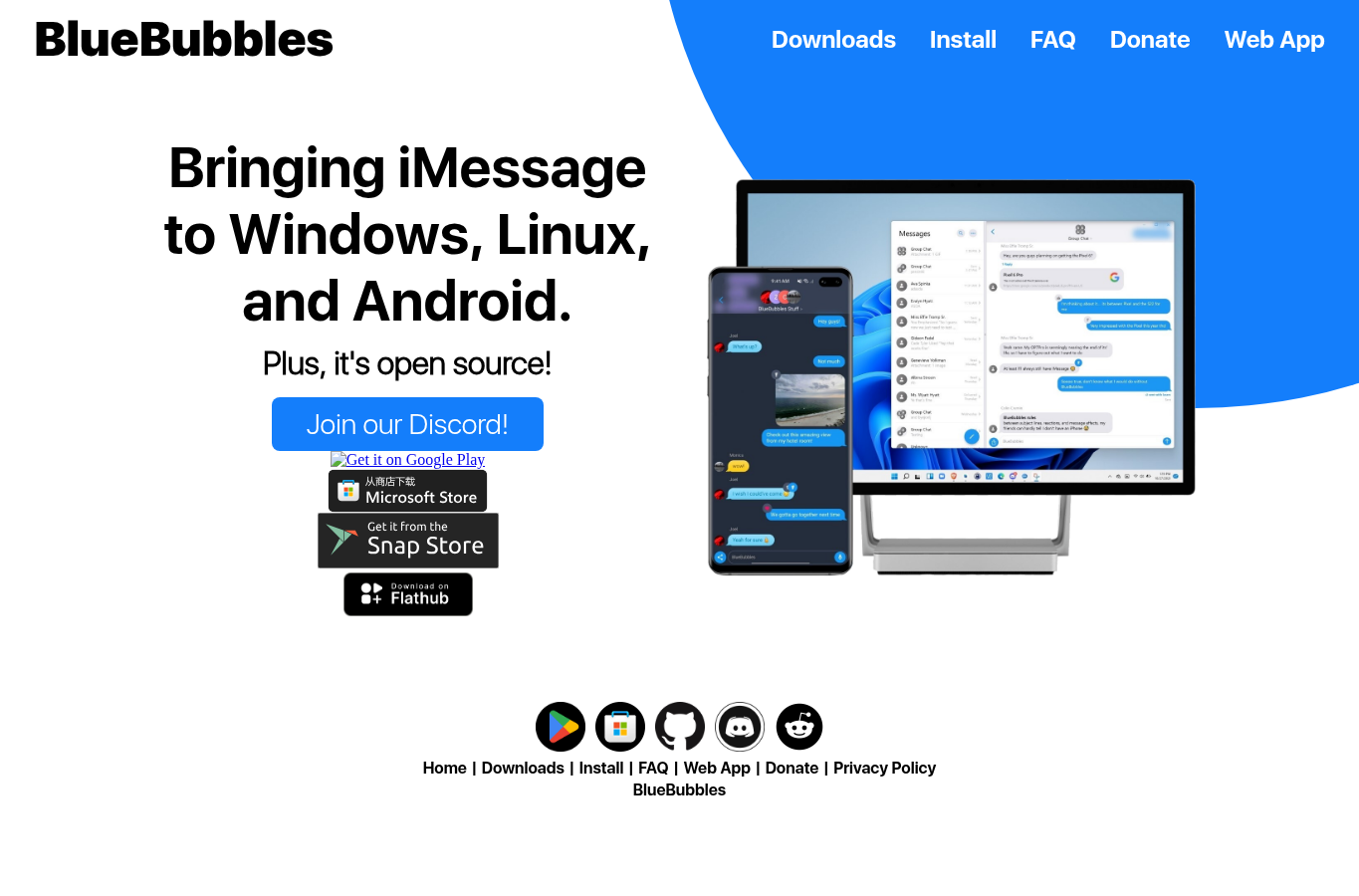 BlueBubbles (iMessage) public page 