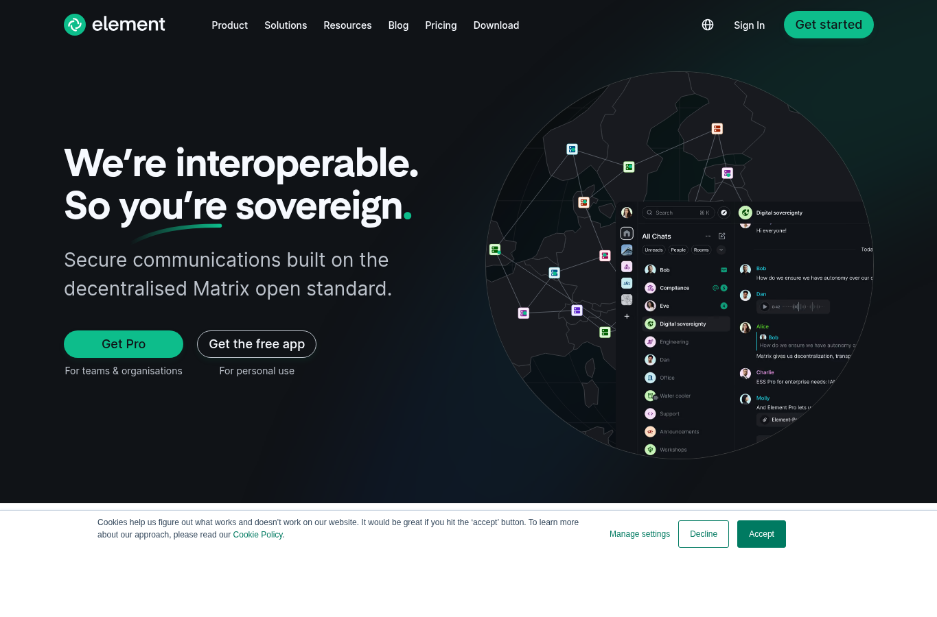 Matrix / Element public page 