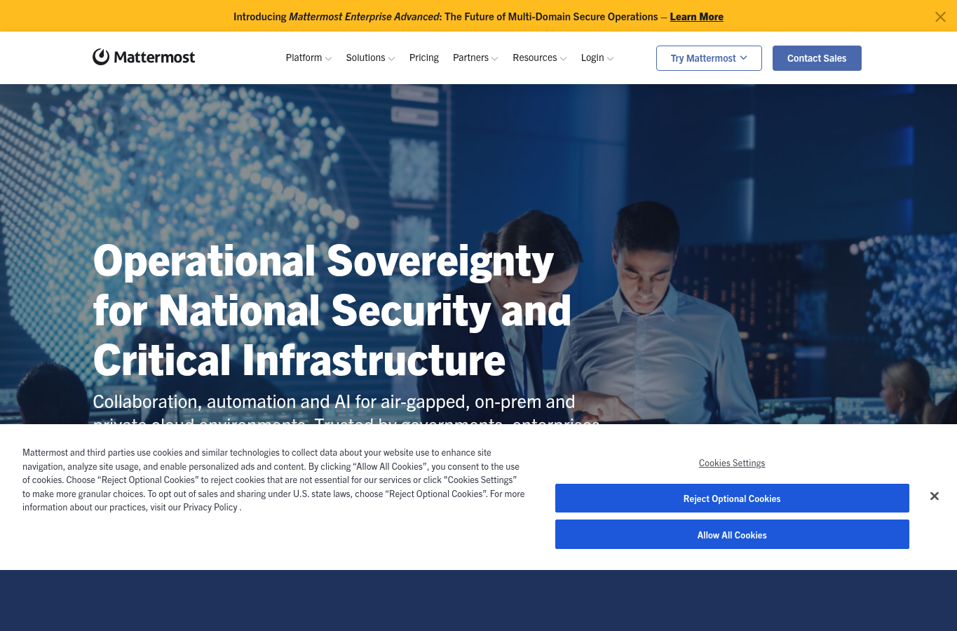 Mattermost public page 
