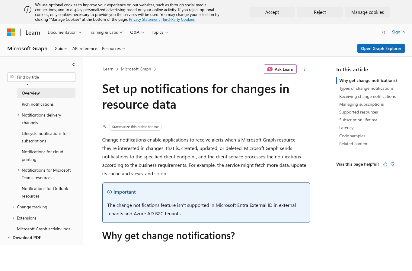 Microsoft Graph Webhook / Teams Meetings public page 