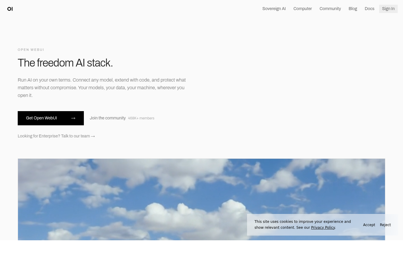 Open WebUI / API Server public page 