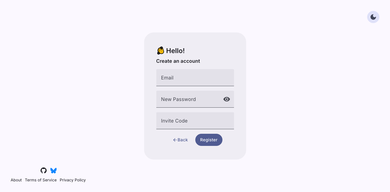 Stoat / Revolt signup page