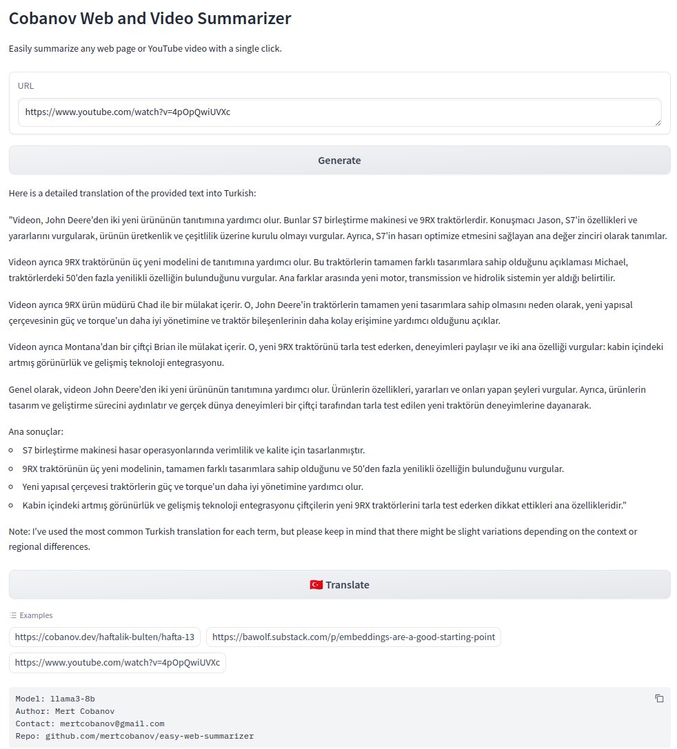 websum Gradio UI